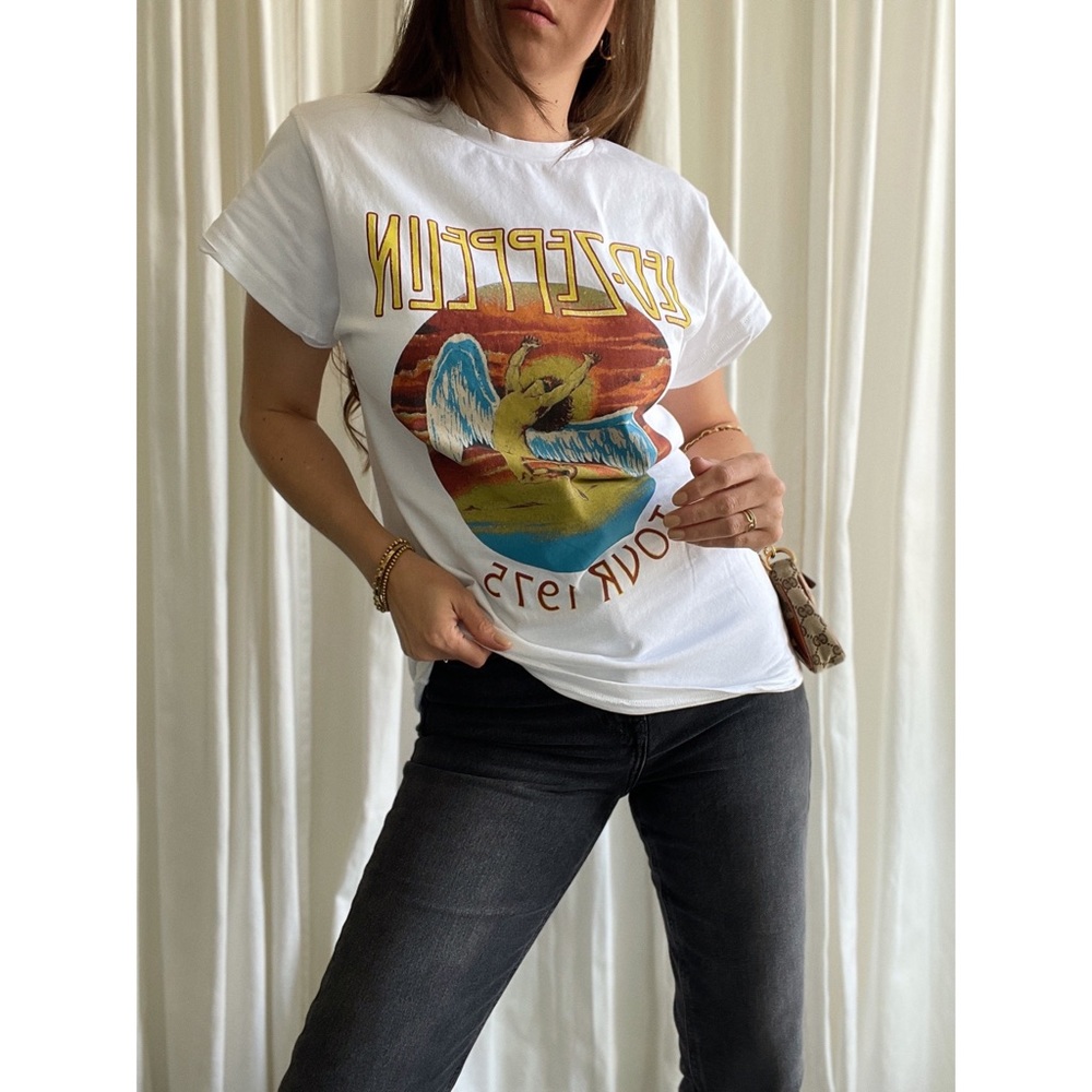 Size S T-SHIRT Led Zeppelin tee — In White